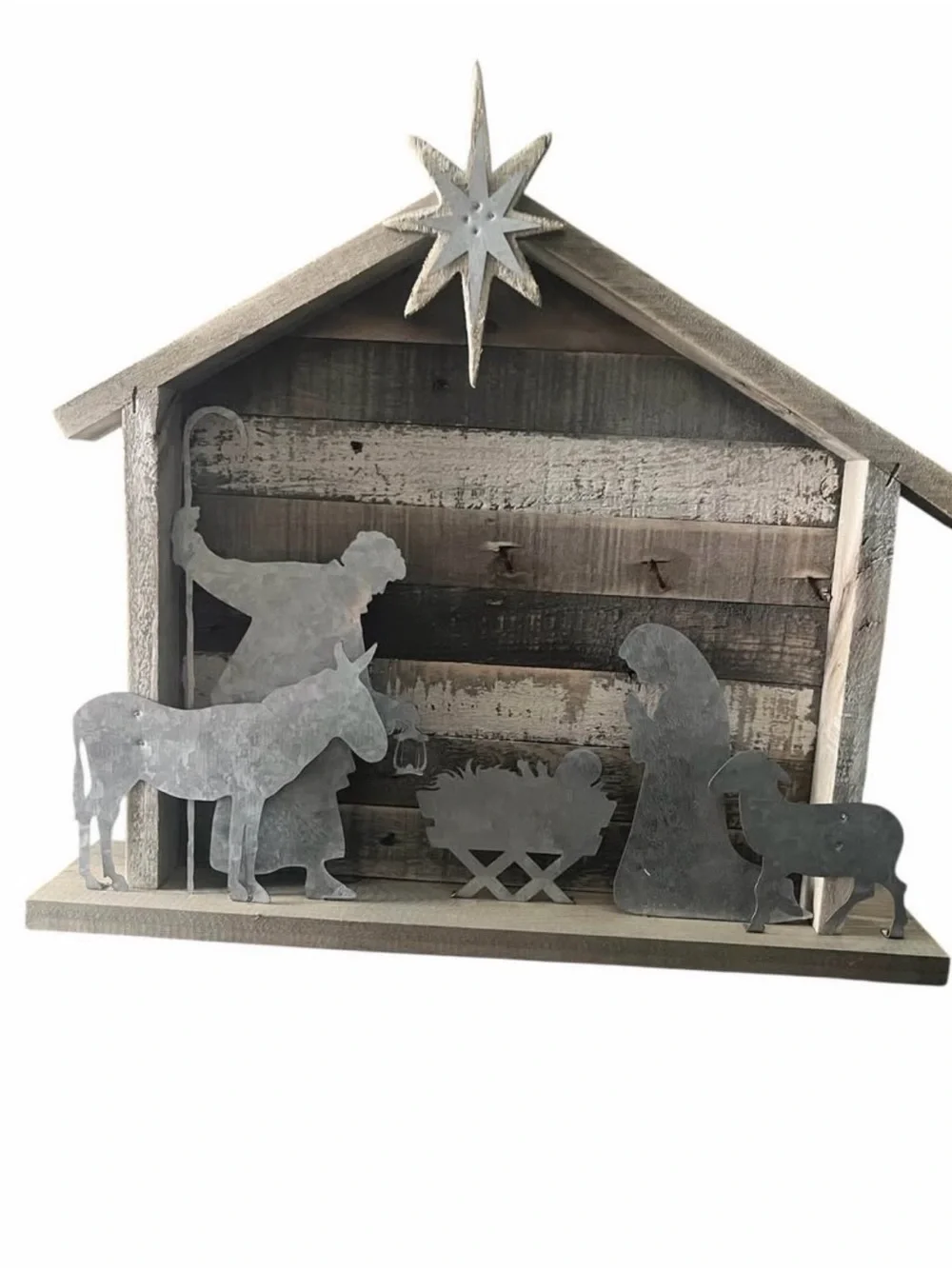 Pottery Barn Mango Wood Tabletop Nativity Scene